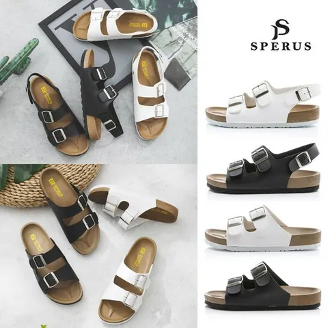 [하프클럽/스페루스]국내제작|쿠션감 좋은 남여공용 커플 버켄 슬리퍼/샌들