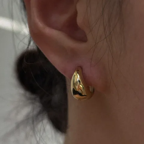 [엘렌쥬얼리] 14K 물방울 원터치 귀걸이