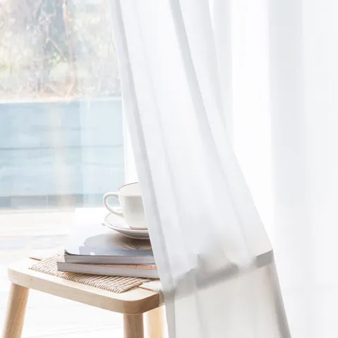 호텔식 아일렛 암막+도톰쉬폰 중형커튼 4장