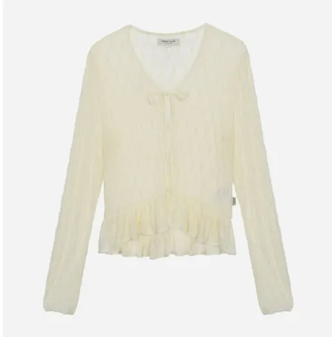 [현대백화점] [써스데이아일랜드](T256MBL137W)시스루 오픈형 블라우스 +할인쿠폰