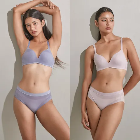 플레이텍스 노와이어 시크릿밴드 브라팬티 4종 [블루+핑크] PXW4O4447_T - 현대Hmall