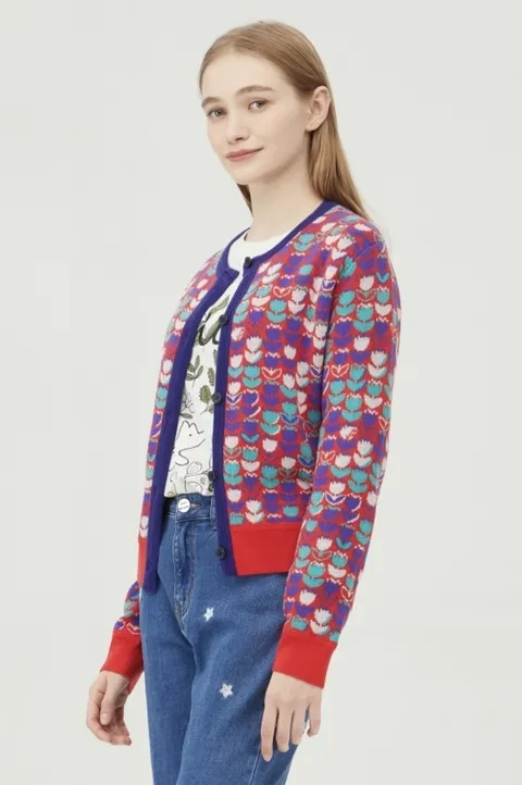 [현대백화점] [베네통] 패턴 니트 가디건 (BAKCA3461)