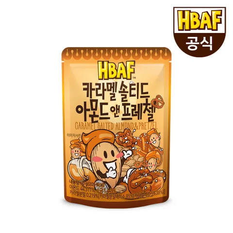 [HBAF] 바프 카라멜 솔티드 아몬드 앤 프레첼 40g