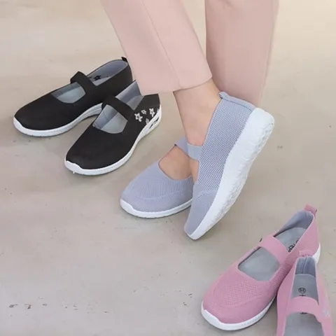 여성용 봄맞이 매쉬 슬립온 가벼운 신발 +할인쿠폰