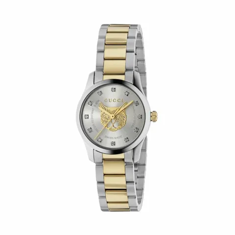 구찌 YA1265016 G타임리스 여성 메탈 쿼츠 27mm