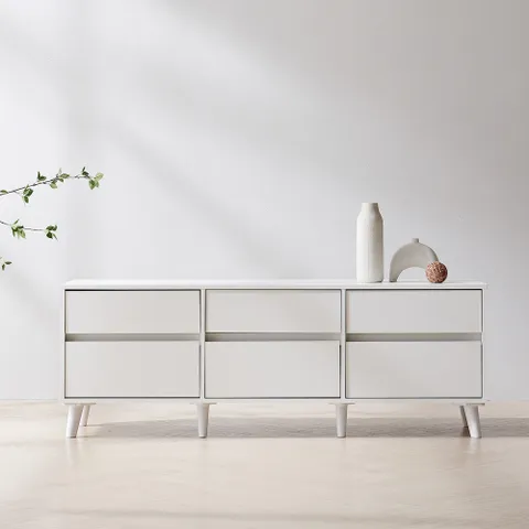 보루네오 마르체 이든 1500 6단서랍 TV다이 높은 거실장 BKC744C