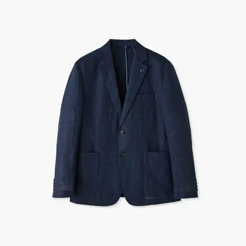 [하프클럽/에스티코]린넨100 자켓_네이비(클래식핏)DJAXB09CSN