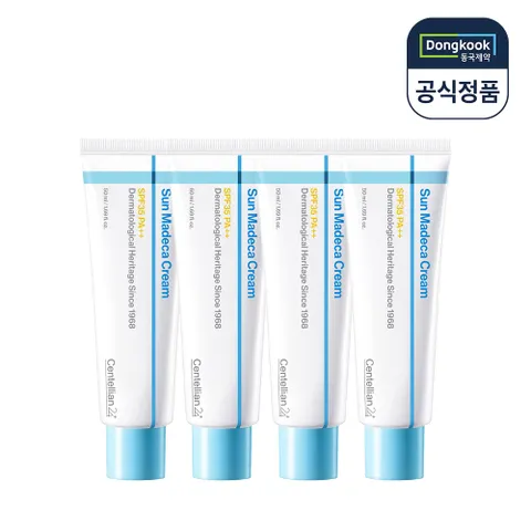 동국제약 센텔리안24 선 마데카 크림 50ml 4개 쿨링자외선차단 선크림