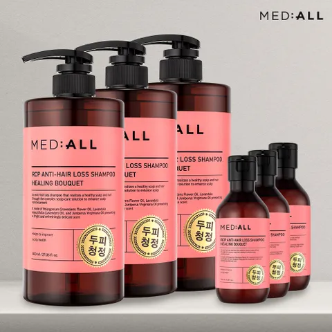 메디올 두피청정 샴푸 800ml 3개+100ml 3개 (향선택)