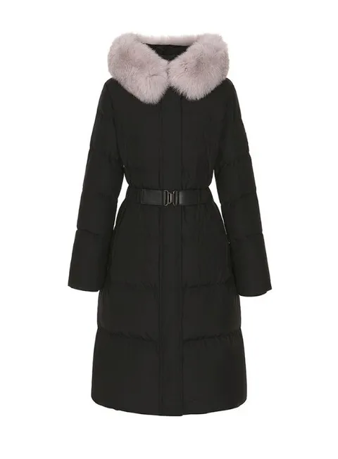 [현대백화점] 올리브데올리브 슬림핏 벨티드 롱 덕다운 점퍼 OP5XM1140