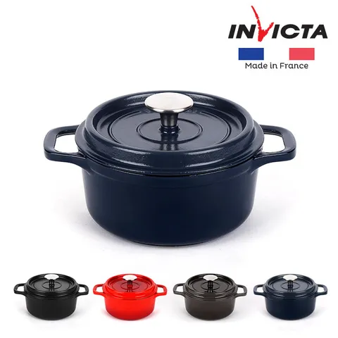 [인빅타] 주물 꼬꼬떼 무쇠냄비 18cm (색상선택가능)