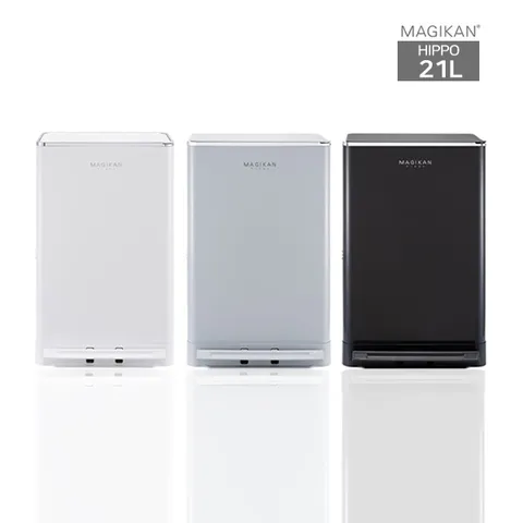 매직캔 히포 크롬 쓰레기통 21리터 MH250CR 냄새차단 휴지통