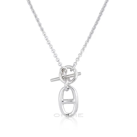 에르메스 목걸이 샹달 Chaine d'Ancre Amulette 실버 925 +할인쿠폰