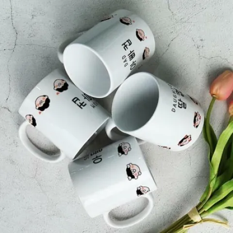 아트박스/꾸밈 ga924-디자인머그컵4p-아이콘엄빠아딸컵