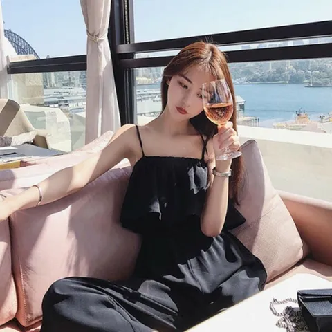 [하프클럽/다잇템]여자 여행용 프릴 비치룩 호캉스 SS 원피스