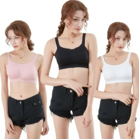 [하프클럽/다잇템]여자 내장 베이직 탑 캡 쫀쫀한 브라