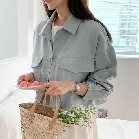 [하프클럽/다잇템]여자 야상 외투 환절기 SS 블루종 주머니 자켓