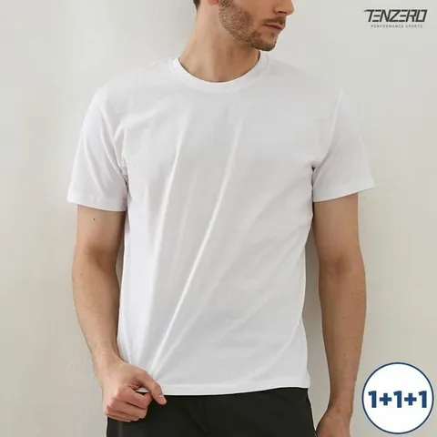 [하프클럽/텐제로]텐제로 흰색3종세트 30수 면티셔츠/반팔티셔츠 S2305MT-013HS