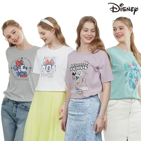 [특가]밀라노스토리 디즈니에디션 여성 썸머 면100반팔셔츠 4종