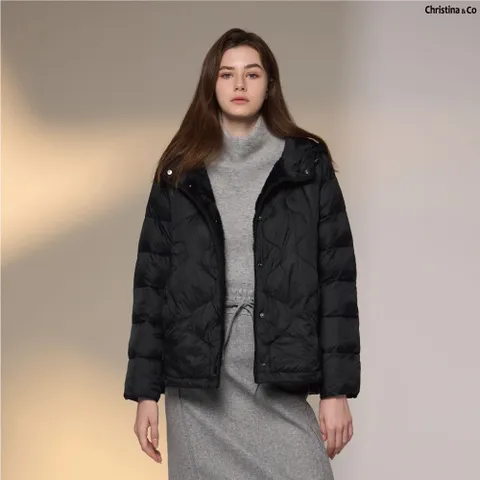 [ ★방송최저가 포근한 장기모에 충전재까지★][Christina n Co] 크리스티나앤코 FW 장기모 후드 패딩점퍼 1종
