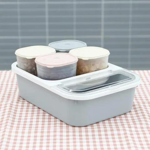 아트박스/올리오 파스텔 쌀통 3kg+잡곡통 900ml 4개