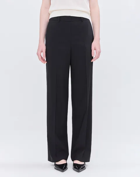 [질스튜어트 뉴욕 여성] [25SS] JSPA5B300BK 블랙 단색 울혼방 팬츠