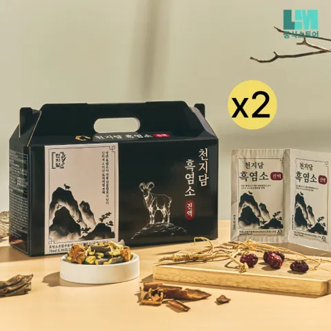 [천지담] 제천 흑염소 진액 70ml 30포 2박스(흑염소혼합추출액100%)