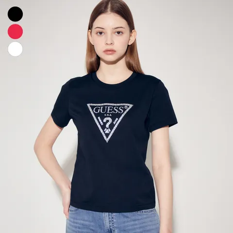 [현대백화점] [GUESS] 게스진 여성 샤이니 왕삼각 반팔티셔츠 [YP2K9434] +할인쿠폰