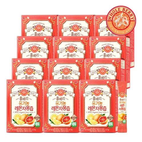 [ 홀베리 최신상 ★NEW 레몽관리★ ][홀베리]100% 유기농 레몬자몽즙 12박스(168포) 더블구성 +무이자9개월