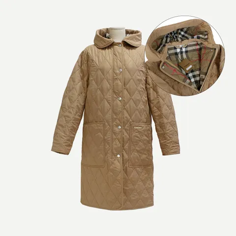 (버버리) 파크게이트 롱 퀼팅 재킷 카멜 (80945821) +무이자12개월