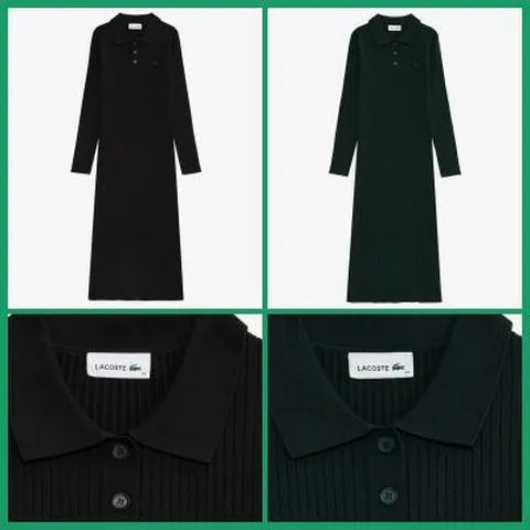 [현대백화점] [라코스테여성]25FW 립조직 카라 드레스EF997E-55N +할인쿠폰
