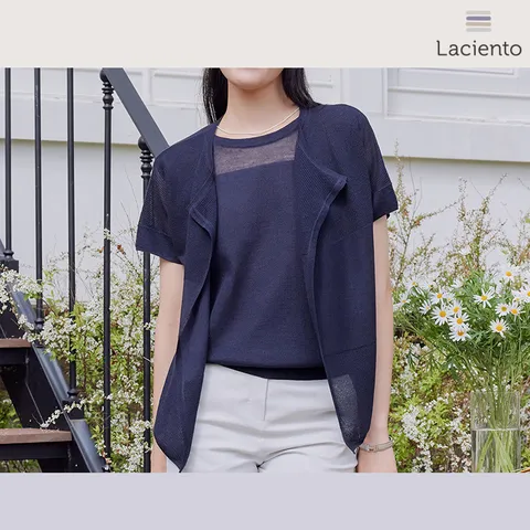 [런칭가 79000원] 라씨엔토 린넨블렌딩 썸머 니트 앙상블 - 현대Hmall