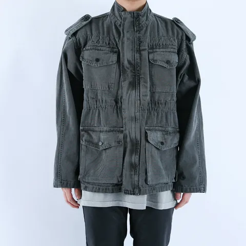 롤프 남성 남자 야상 자켓 점퍼 컴뱃 아우터 외투 사파리 블랙 빈티지 +할인쿠폰