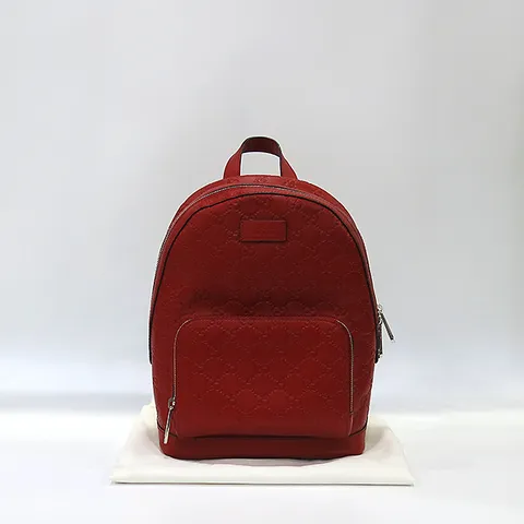 [중고] 구찌 450967 레드 컬러 시마 레더 백팩 K13560GU +할인쿠폰