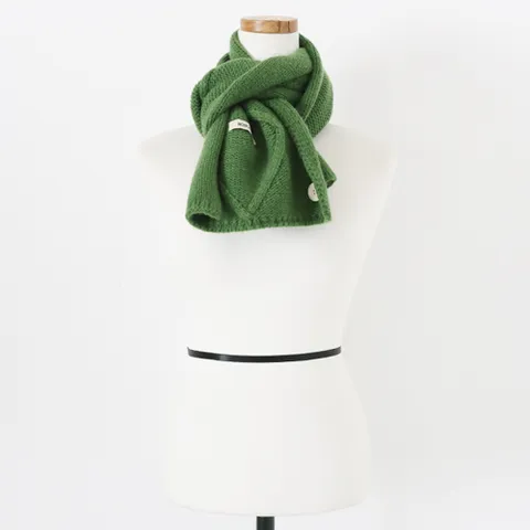 [샵앤] 여성 방한 단추여밈 다이아 니트 머플러 AIM-WMF-0889-그린 +할인쿠폰