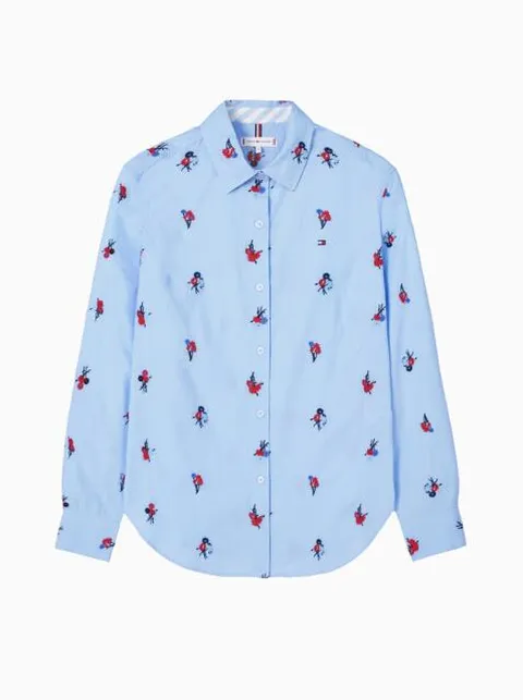 [현대백화점] [타미힐피거여성] 플라워 자수 긴팔 셔츠 T22F3WSH095WT1(25SS)