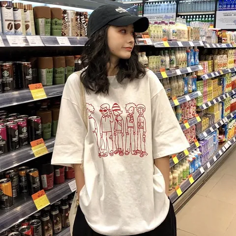 여성용 루즈핏 박스티 반팔 티셔츠 +할인쿠폰