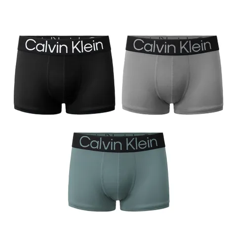 캘빈클라인 볼드로고 마이크로 3팩 로우라이즈 트렁크 남자 팬티 블랙 그레이 민트 NP2607O-422