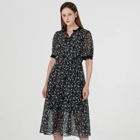 [KEITH] 플라워 시폰 플레어 원피스 KE25A4FRDS899 +할인쿠폰