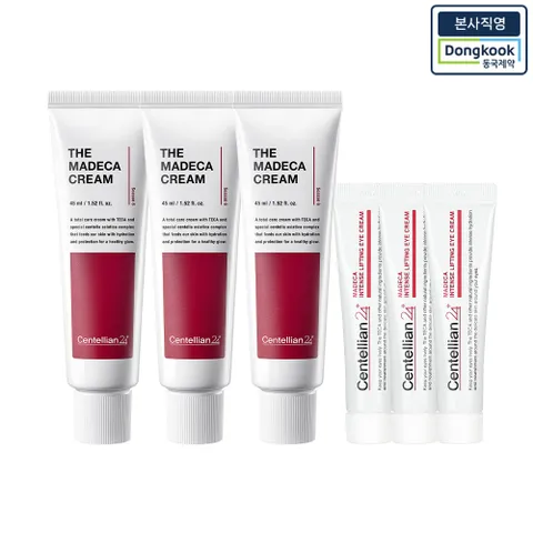 [본사직영] 센텔리안24 더 마데카크림 45ml 3개 + 인텐스 리프팅 아이크림 15ml 3개