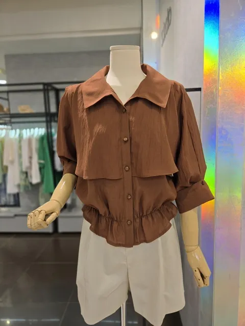 [현대백화점] ab.f.z@ 오픈 빅카라 7부 블라우스 (AEZ5HB52) +할인쿠폰