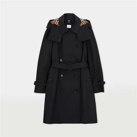 버버리 엠버포드 후드 여성 트렌치 코트 80922621