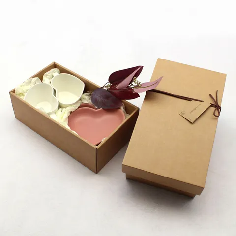 달소금 도자기 신혼선물 핑크 하트커피잔 선물세트(2color)