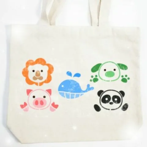 피오피스토리 스텐실에코백만들기-동물친구들(3인세트) +할인쿠폰