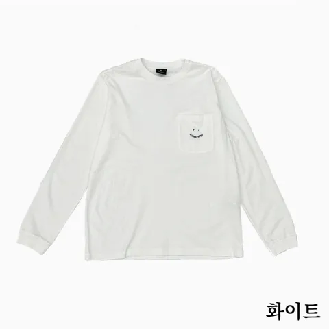 [폴스미스] 해피 로고 포켓 긴팔 티셔츠
