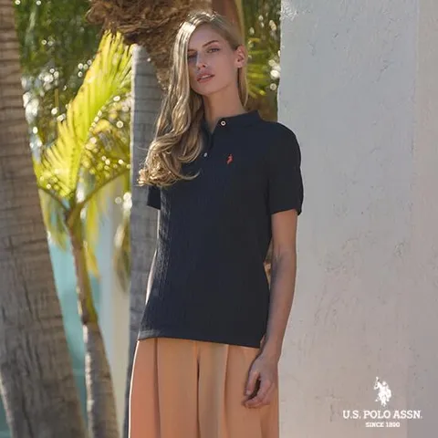 [런칭가 139000원] [U.S. POLO ASSN.] USPA 여성 코튼 케이블 카라니트 3종 (HUPS239205)