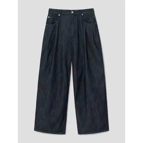 [에잇세컨즈] 투턱 와이드 데님팬츠 블루 (355821LP7P) +할인쿠폰