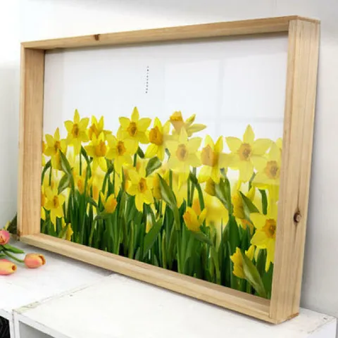 아트박스/꾸밈 ta389-우드프레임액자_풍수재물의수선화(대형)