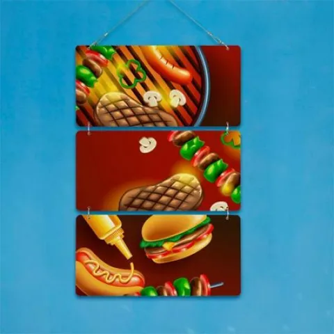 아트박스/꾸밈 nm470-멀티아크릴액자_함께하는시간이즐거운바베큐