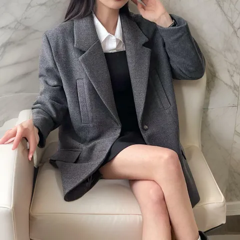 여자 베이직 수트핏 봄하객 빅사이즈 자켓